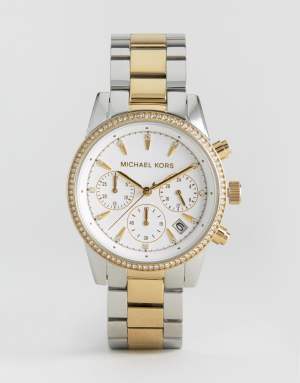 Michael Kors Ritz bracelet watch in mixed metal MK6474