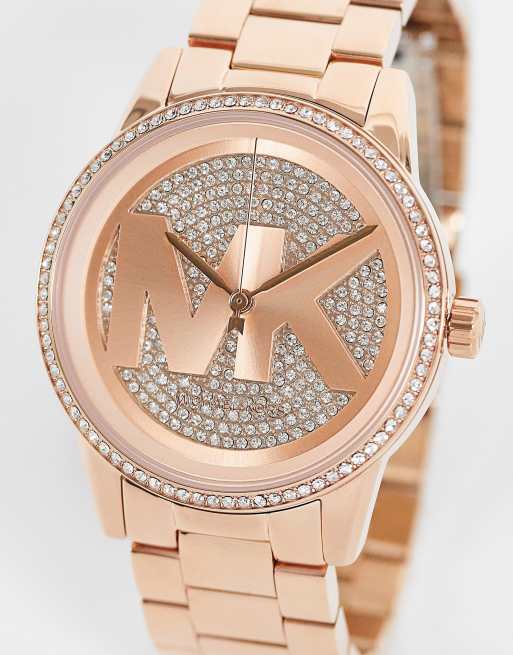 Michael Kors Ritz womens bracelet watch in rose gold