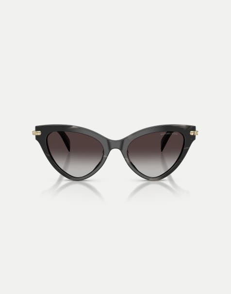 Michael Kors Roanoke cat eye sunglasses with grey lens in black horn - view 1