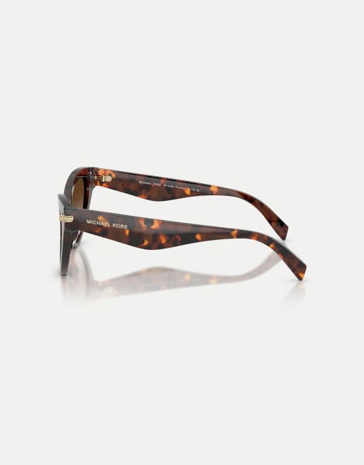 Michael Kors Roanoke cat eye sunglasses with grey lens in luggage tortoise, 4 of 4