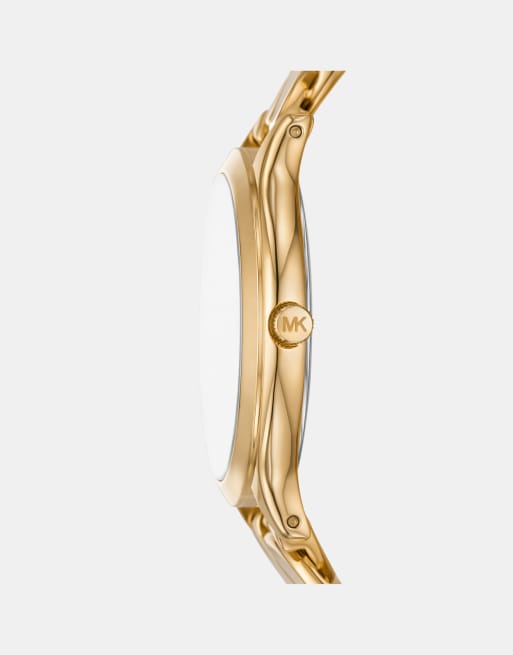 Michael Kors – Runway – Damenuhr aus goldfarbenem Edelstahl mit drei Zeigern, 2 von 3