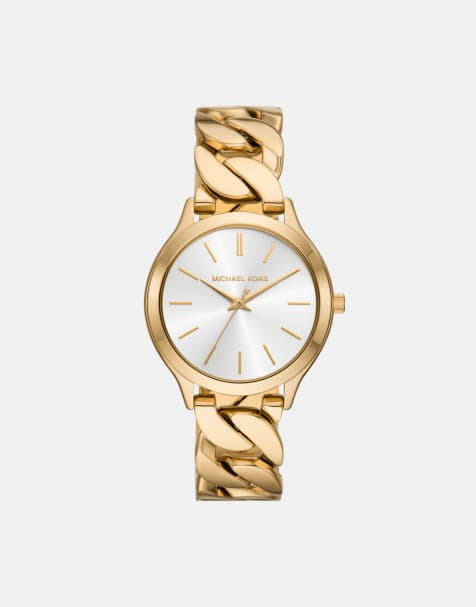 Michael Kors - Runway - Montre en acier inoxydable avec mouvement à 3 aiguilles - Doré - view 1