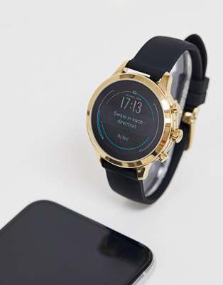 michael kors smartwatch black and gold