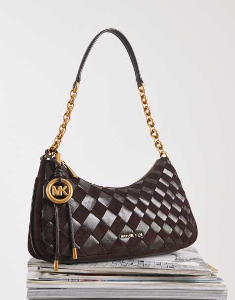 Michael Kors sac porté épaule tissé Nolita marron chocolat - view 1