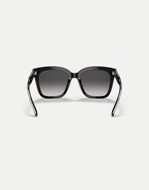 Michael Kors San Marino lunettes de soleil carrées à verres gris en noir, 2 de 4