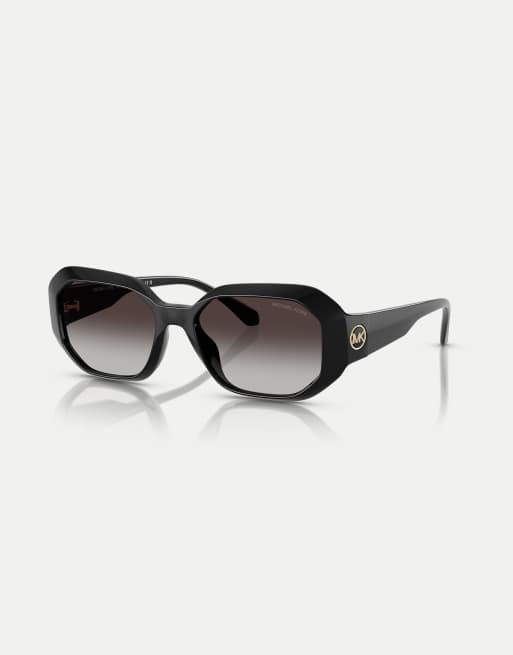 Michael Kors Siesta key lunettes de soleil asymétriques à verres gris en noir, 3 de 4