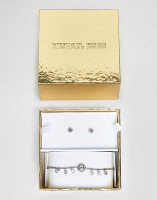 Michael Kors Silver Earrings \u0026 Bracelet 