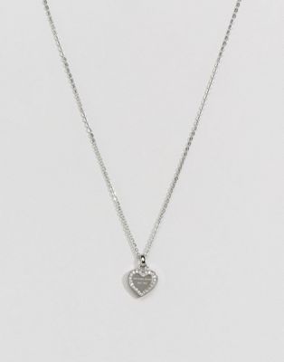 michael kors heart necklace silver