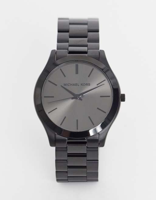 Michael kors black slim runway clearance watch