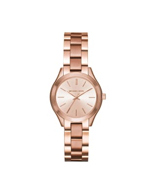 Michael Kors slim runway bracelet watch in rose gold MK3513