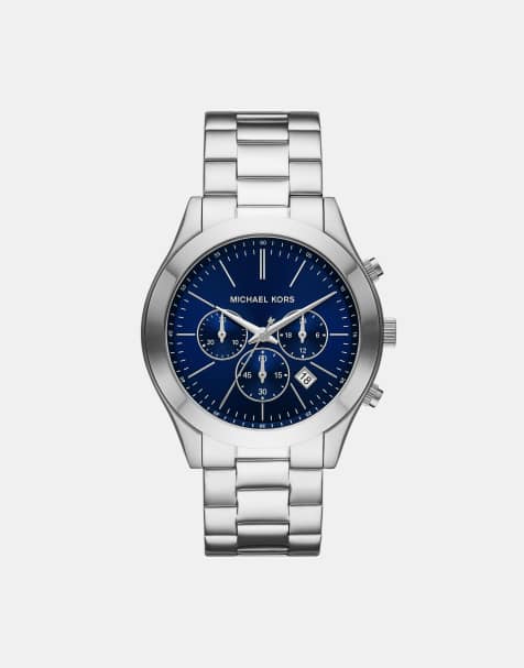 Michael Kors - Slim Runway - Montre homme en acier inoxydable à mouvement chronographe - Argenté - view 1