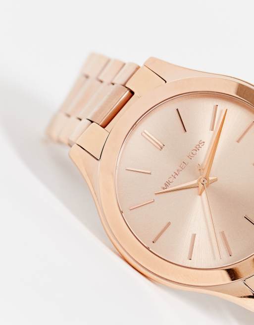 Michael kors slim runway deals watch rose gold