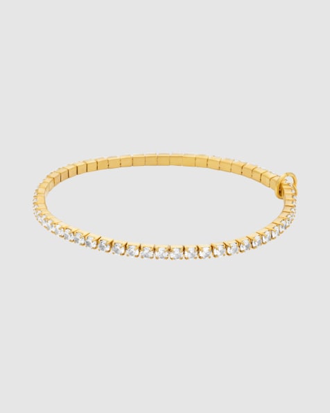 Michael Kors Stretch tennis bracelet in gold - view 1