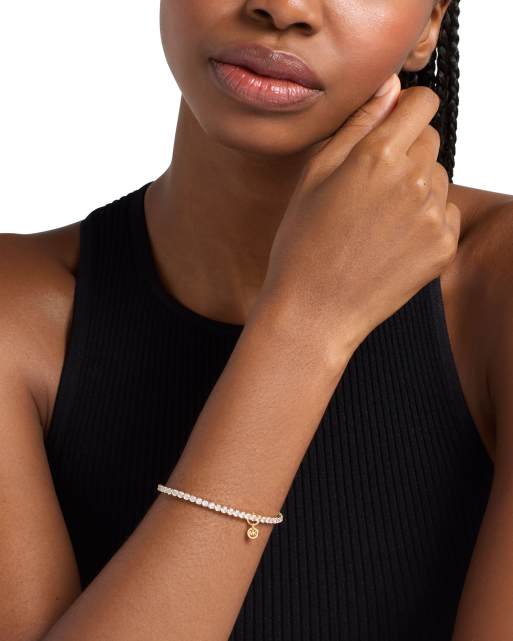 Michael Kors Stretch tennis bracelet in gold, 2 of 4