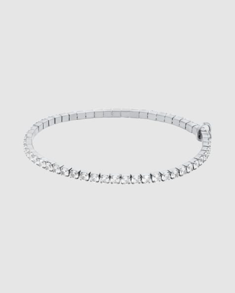 Michael Kors Stretch tennis bracelet in silver - view 1