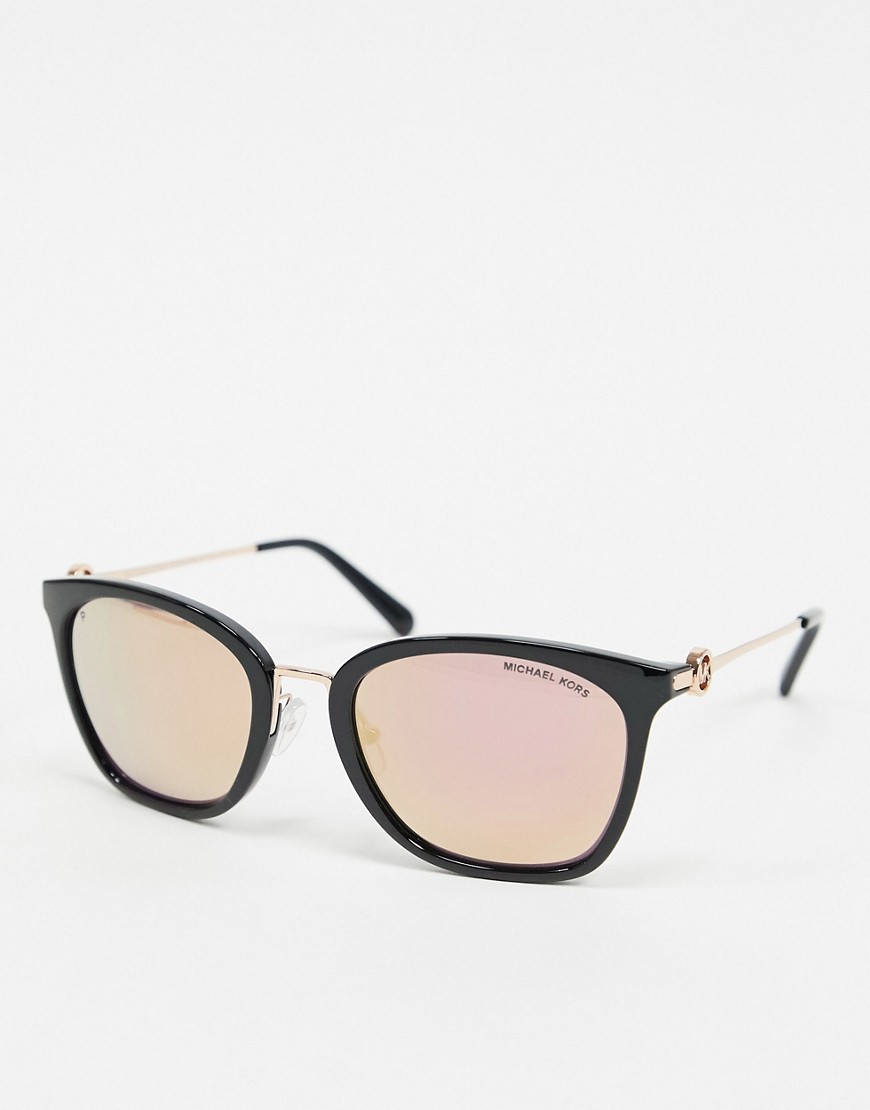 Michael Kors sunglasses in black with rose gold lens