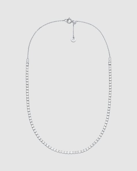 Michael Kors Tennis necklace in silver - view 1