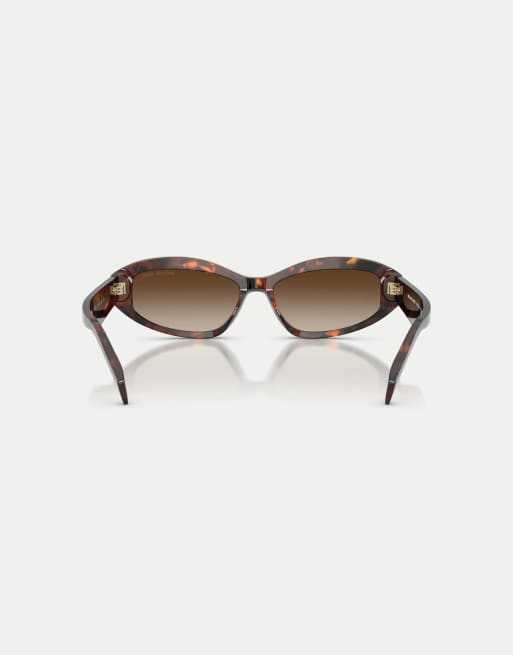 Michael Kors Wilmington gafas de sol ovaladas con lentes grises en 'luggage tortoise', 2 de 4