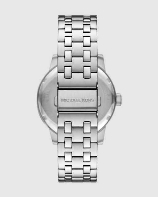 Michael Kors Wolfe three-hand stainless steel watch in silver, 4 of 4