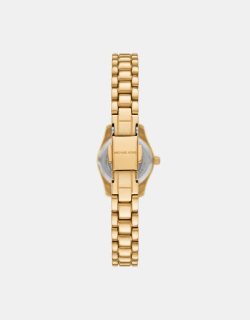 Michael Kors Women 3 hand lexington, gold stainless steel in gold, 2 of 3