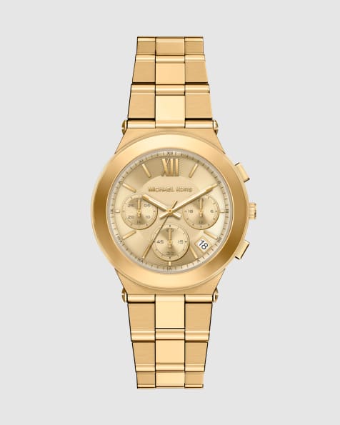 Michael Kors Women's billie chronograph gold-tone stainless steel watch, mk7603 in gold - view 1