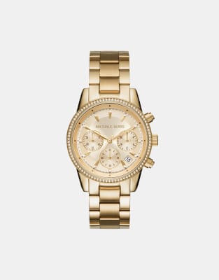 Michael Kors Women's Bryant chronograph gold-tone steel watch