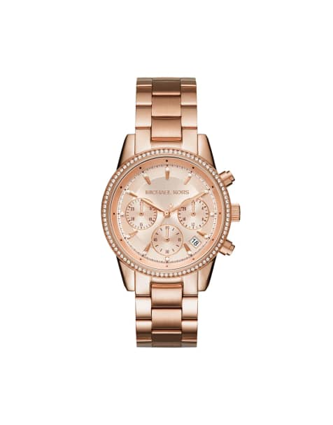 Michael Kors Women's Bryant chronograph rose gold-tone steel watch  - view 1