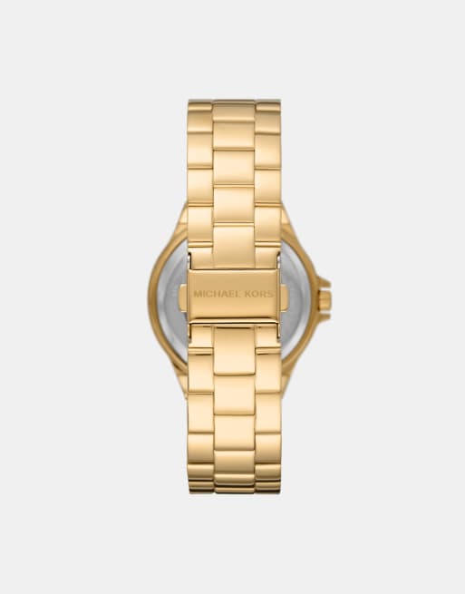 Michael Kors Women's lennox three-hand, gold-tone stainless steel watch - GOLD, 2 of 3