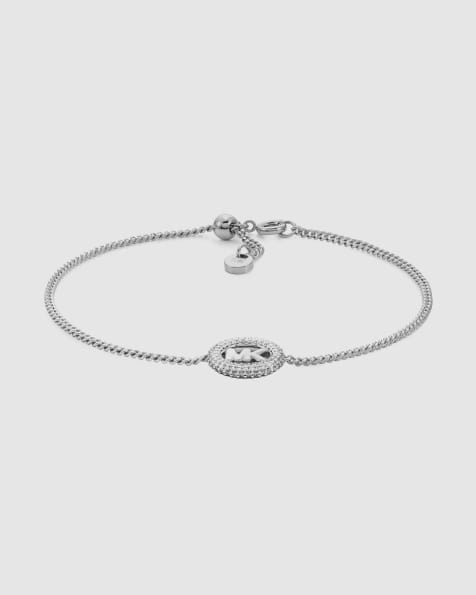 Michael Kors Women's pavé logo bracelet, mkj8577040 in silver - view 1