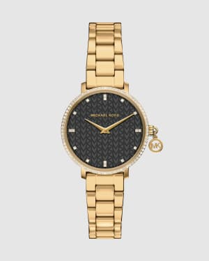 Michael Kors Womens pyper two-hand gold-tone stainless steel watch, mk7616 in gold