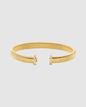 Michael Kors Womens ribbon flex cuff bracelet, mkj8624710 in gold