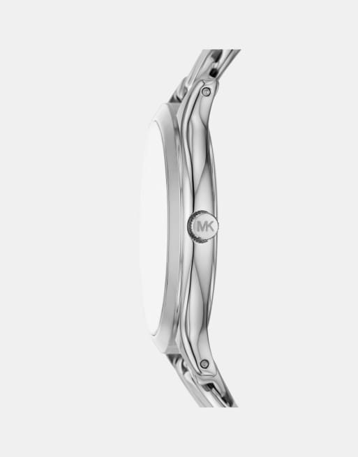 Michael Kors Women's Runway three-hand stainless steel watch- SILVER, 2 of 3