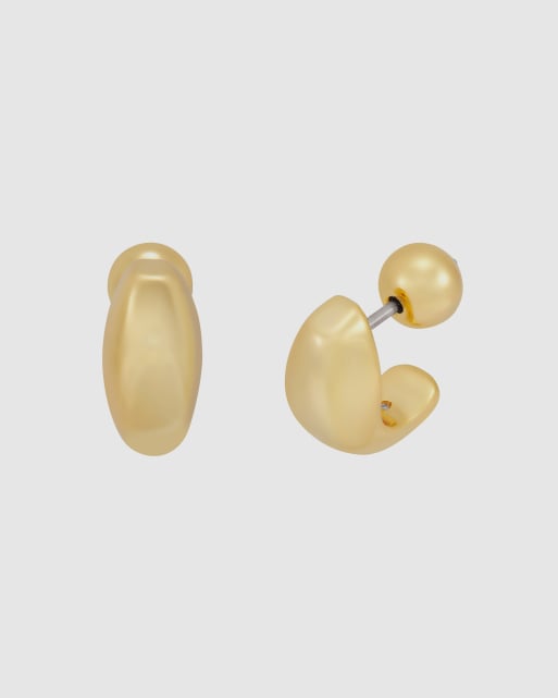 Michael Kors Women's sculptural stud earring, mkj8606710 in gold, 2 of 3