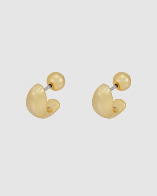 Michael Kors Women's sculptural stud earring, mkj8606710 in gold, 3 of 3