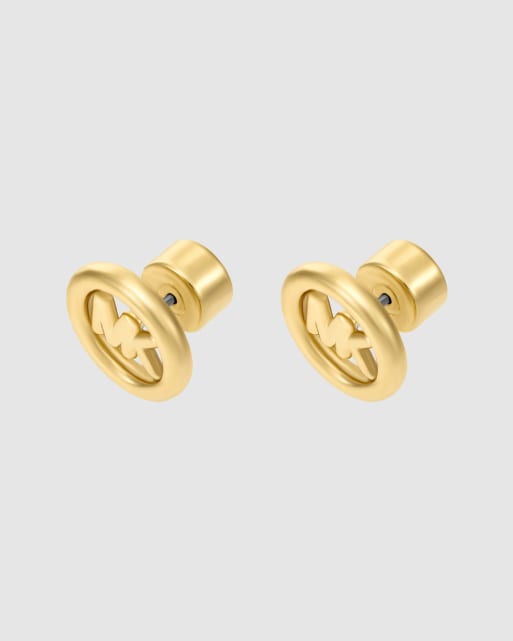 Michael Kors Women's small logo stud earrings, mkj8507710 in gold, 3 of 4