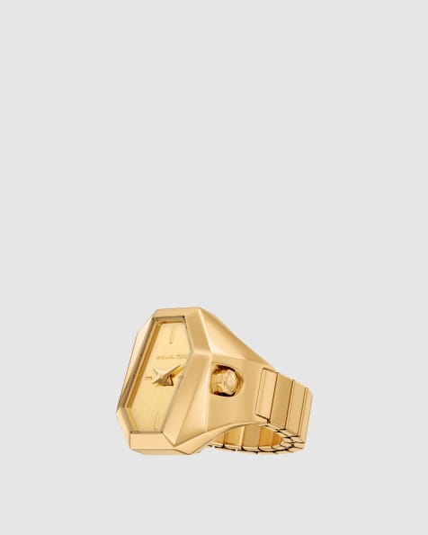 Michael Kors Women's suri two-hand gold-tone stainless steel watch ring, mk7613 in gold - view 1