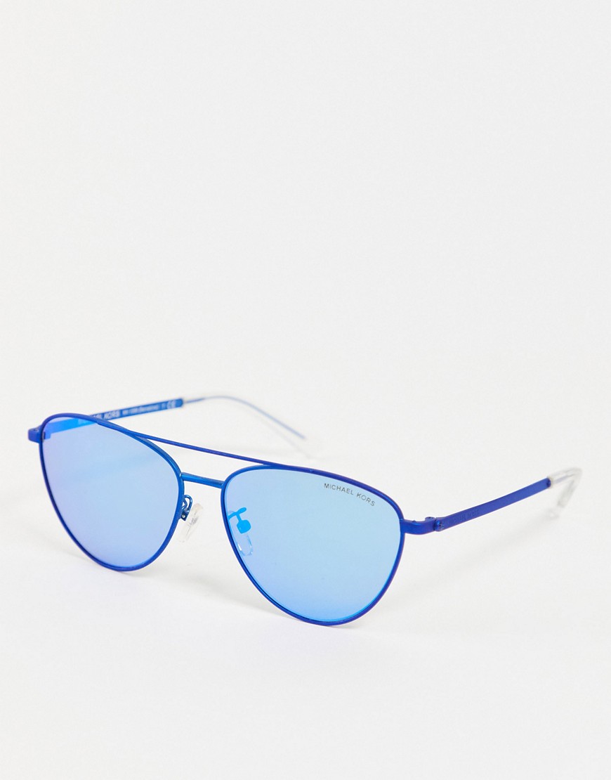 Michael Kors - Zonnebril in pilotenbrilstijl in elektrisch blauw