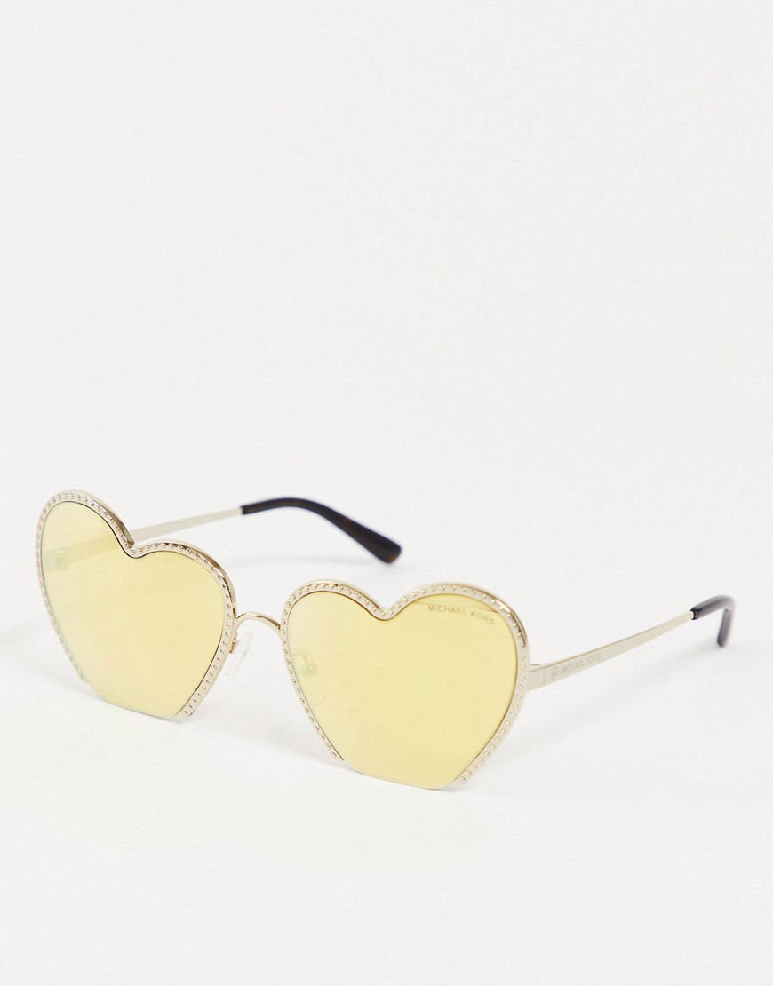 Michael Kors - Zonnebril met hartvormige glazen-Goud