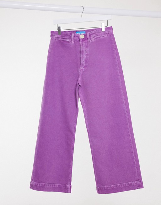 M.i.h. Caron high waist wide leg jeans in purple
