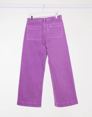 purple wide leg jeans