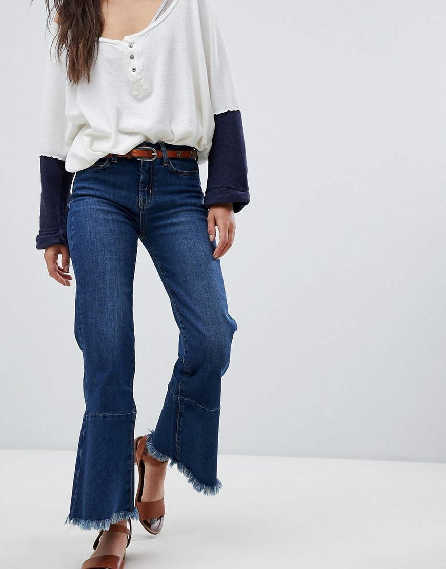 M.i.h Jeans - Lou - Cropped jeans met onafgewerkte zoom-Zwart