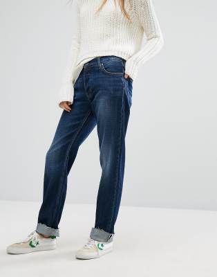 MiH Jeans M.i.h Jeans Phoebe Boyfriend Jeans with Turn Up-Blue