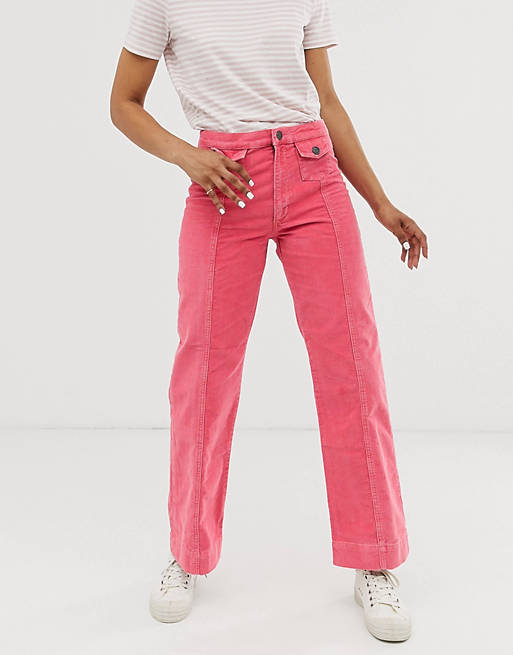 MiH Jeans straight leg jeans in pink | ASOS