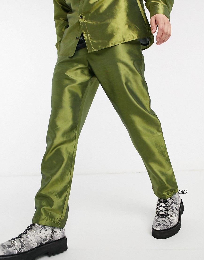 Milk It - Pantaloni militari vintage ampi verdi-Verde
