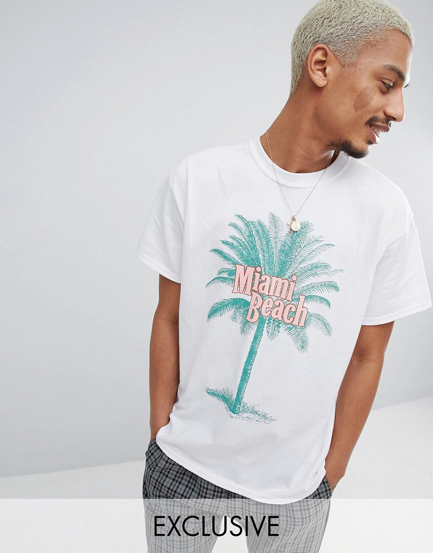 Milk It - T-shirt con stampa tropicale-Bianco