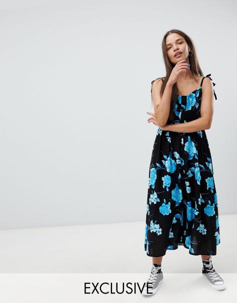 Milk It Vintage button front midi dress