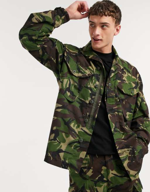 Army green camo jacket top