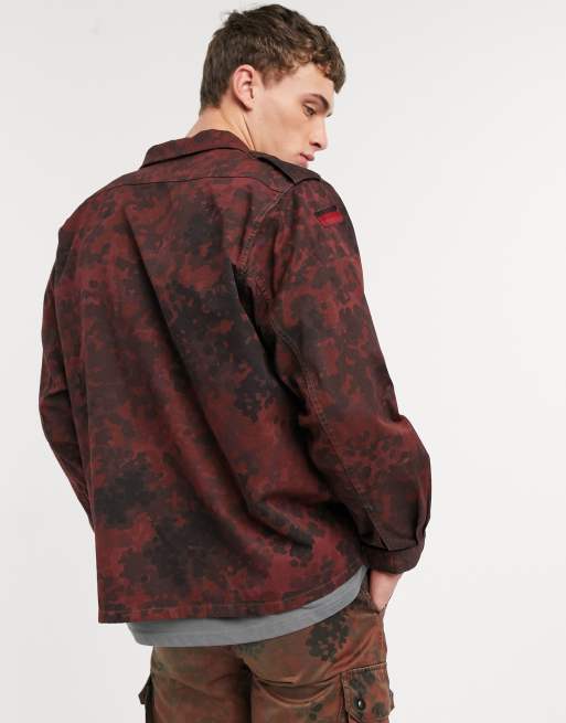 Milk It Vintage camo army jacket in red