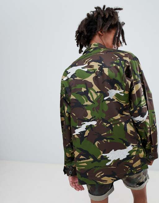 Vintage oversized outlet camo jacket