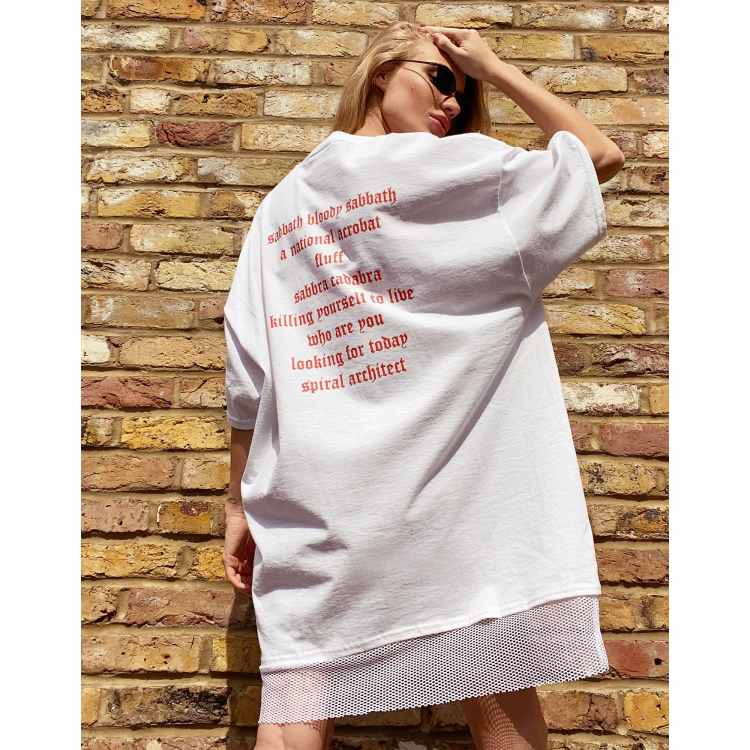 Fishnet oversized sales t shirt dress
